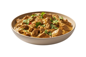 AI generated Savory Lamb Korma Artistry on Transparent Background png