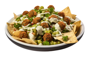 AI generated Crispy Falafel Presentation on Transparent Background png