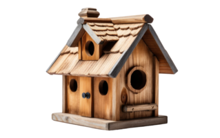 AI generated Wooden Birdhouse on Transparent background png