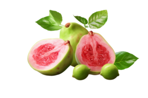 ai gegenereerd rijp guava fruit Aan transparant achtergrond png