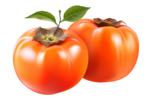 AI generated Luscious Persimmon on Transparent background png