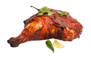 ai generado culinario deleite tandoori en transparente antecedentes png