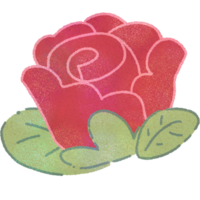 Valentine Cute Red Rose Flower For Valentine's Day png