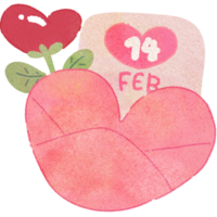 Valentijn schattig envelop met hart voor Valentijnsdag dag png