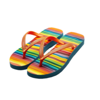 AI generated A pair of flip flops isolated on a transparent background png