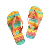 AI generated A pair of flip flops isolated on a transparent background png