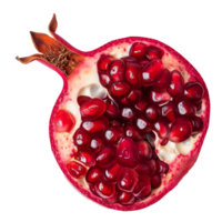 AI generated A singular fresh pomegranate seed isolated on a transparent background png