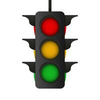 Traffic light isolatedon white background. vector