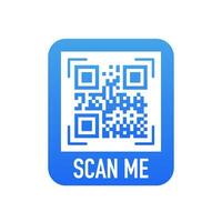 Scan me phone tag. Information icon vector. Bar code icon. Vector stock illustration.