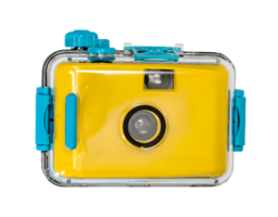 Yellow Film camera waterproof isolated png