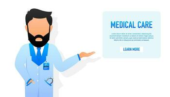 Medical care online doctor. Vector isometric illustration. Healthcare illustration.