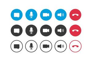 Video call icon. Flat design. Technology concept. Thin line. Vector Illustration concept.