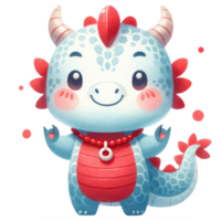 AI generated Chinese New Year Dragon isoleted png