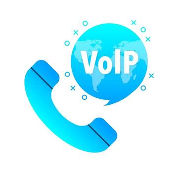 voz terminado ip, voip llamada sistema. Internet llamar. vector