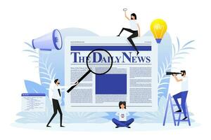 Blank daily newspaper. Breaking news. News and press. vector