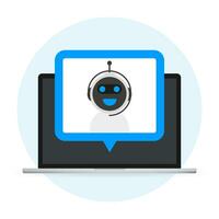 Chatbot icon concept, chat bot or chatterbot. Robot Virtual Assistance Of Website Or Mobile Applications. vector