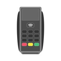 POS Terminal on a white background. Vector illustration.