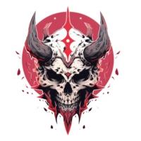 AI generated Cool skull illustration for your t-shirt design png