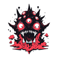 AI generated monster character illustration for your t-shirt design png