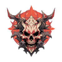 AI generated Cool skull illustration for your t-shirt design png