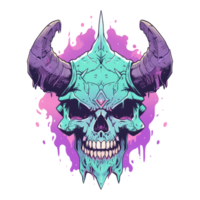 AI generated Cool skull illustration for your t-shirt design png