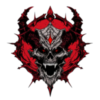 AI generated Cool skull illustration for your t-shirt design png