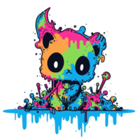 AI generated cool monster character for your t-shirt design png