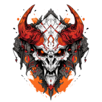 AI generated Cool skull illustration for your t-shirt design png