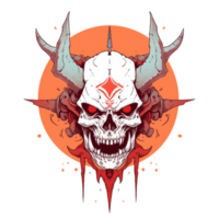 AI generated Cool skull illustration for your t-shirt design png