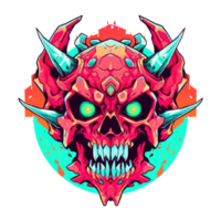 AI generated Cool skull illustration for your t-shirt design png