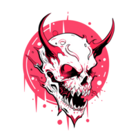 AI generated Cool skull illustration for your t-shirt design png