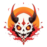 AI generated Cool skull illustration for your t-shirt design png