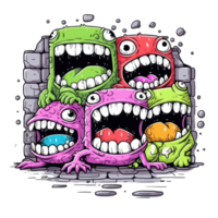 ai generiert cool Monster- Charakter zum Ihre T-Shirt Design png