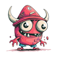 AI generated cool monster character for your t-shirt design png