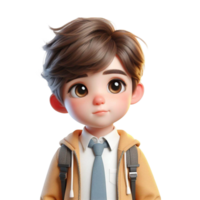 AI generated 3d render illustration of cute boy AI Generative png