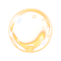 ai genererad transparent gyllene olja bubbla png