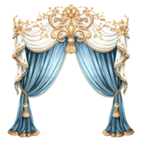 AI generated luxury royal curtain png