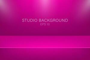 Modern studio background, great design for any purposes. Vector pink abstract background. 3d vector illustration.