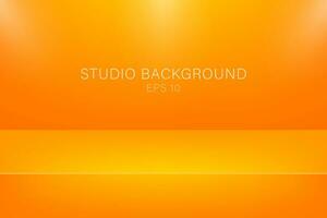 Modern studio background, great design for any purposes. Vector orange abstract background. 3d vector illustration.