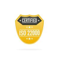 Certified gold seal isolated on white background. Vector illustration.