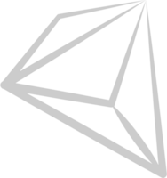 Diamond rough line vector