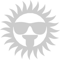 Emoji sun vector