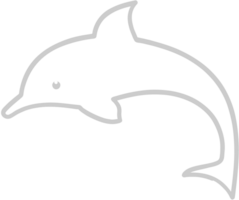 delfín contorno vector