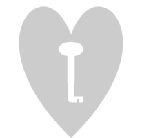 llave del corazon vector