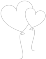 Heart line balloon vector