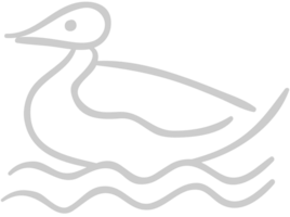 Duck outline vector