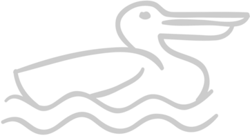 Duck outline vector