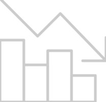 Money chart down vector