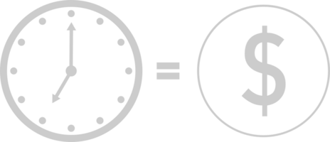 el tiempo es dinero vector