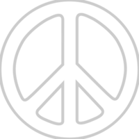 Peace line thin vector